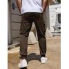 imageCOOFANDY Mens Cargo Joggers Drawstring Jogger Cargo Pants Fashion Tapered Pants with Multi PocketsDark Brown