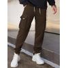 imageCOOFANDY Mens Cargo Joggers Drawstring Jogger Cargo Pants Fashion Tapered Pants with Multi PocketsDark Brown