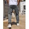 imageCOOFANDY Mens Cargo Joggers Drawstring Jogger Cargo Pants Fashion Tapered Pants with Multi PocketsDark Gray