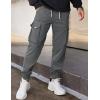 imageCOOFANDY Mens Cargo Joggers Drawstring Jogger Cargo Pants Fashion Tapered Pants with Multi PocketsDark Gray