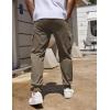 imageCOOFANDY Mens Cargo Joggers Drawstring Jogger Cargo Pants Fashion Tapered Pants with Multi PocketsLight Brown