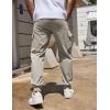 imageCOOFANDY Mens Cargo Joggers Drawstring Jogger Cargo Pants Fashion Tapered Pants with Multi PocketsLight Khaki