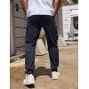 imageCOOFANDY Mens Cargo Joggers Drawstring Jogger Cargo Pants Fashion Tapered Pants with Multi PocketsNavy Blue