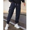 imageCOOFANDY Mens Cargo Joggers Drawstring Jogger Cargo Pants Fashion Tapered Pants with Multi PocketsNavy Blue