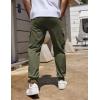 imageCOOFANDY Mens Cargo Joggers Drawstring Jogger Cargo Pants Fashion Tapered Pants with Multi PocketsOlive Green