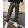 imageCOOFANDY Mens Cargo Joggers Drawstring Jogger Cargo Pants Fashion Tapered Pants with Multi PocketsOlive Green