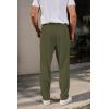 imageCOOFANDY Mens Casual Pants Waffle Knit Yoga Pants Lightweight Sweatpants Open Bottom Lounge TrousersArmy Green