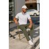 imageCOOFANDY Mens Casual Pants Waffle Knit Yoga Pants Lightweight Sweatpants Open Bottom Lounge TrousersArmy Green