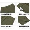 imageCOOFANDY Mens Casual Pants Waffle Knit Yoga Pants Lightweight Sweatpants Open Bottom Lounge TrousersArmy Green