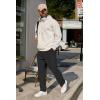 imageCOOFANDY Mens Casual Pants Waffle Knit Yoga Pants Lightweight Sweatpants Open Bottom Lounge TrousersBlack