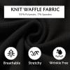 imageCOOFANDY Mens Casual Pants Waffle Knit Yoga Pants Lightweight Sweatpants Open Bottom Lounge TrousersBlack