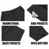 imageCOOFANDY Mens Casual Pants Waffle Knit Yoga Pants Lightweight Sweatpants Open Bottom Lounge TrousersBlack