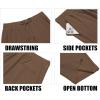 imageCOOFANDY Mens Casual Pants Waffle Knit Yoga Pants Lightweight Sweatpants Open Bottom Lounge TrousersBrown