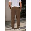 imageCOOFANDY Mens Casual Pants Waffle Knit Yoga Pants Lightweight Sweatpants Open Bottom Lounge TrousersBrown