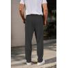 imageCOOFANDY Mens Casual Pants Waffle Knit Yoga Pants Lightweight Sweatpants Open Bottom Lounge TrousersDark Grey