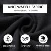 imageCOOFANDY Mens Casual Pants Waffle Knit Yoga Pants Lightweight Sweatpants Open Bottom Lounge TrousersDark Grey
