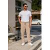 imageCOOFANDY Mens Casual Pants Waffle Knit Yoga Pants Lightweight Sweatpants Open Bottom Lounge TrousersKhaki