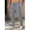 imageCOOFANDY Mens Casual Pants Waffle Knit Yoga Pants Lightweight Sweatpants Open Bottom Lounge TrousersLight Grey