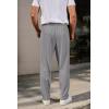 imageCOOFANDY Mens Casual Pants Waffle Knit Yoga Pants Lightweight Sweatpants Open Bottom Lounge TrousersLight Grey