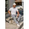 imageCOOFANDY Mens Casual Pants Waffle Knit Yoga Pants Lightweight Sweatpants Open Bottom Lounge TrousersLight Grey