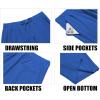 imageCOOFANDY Mens Casual Pants Waffle Knit Yoga Pants Lightweight Sweatpants Open Bottom Lounge TrousersRoyal Blue