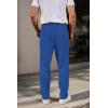imageCOOFANDY Mens Casual Pants Waffle Knit Yoga Pants Lightweight Sweatpants Open Bottom Lounge TrousersRoyal Blue