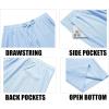imageCOOFANDY Mens Casual Pants Waffle Knit Yoga Pants Lightweight Sweatpants Open Bottom Lounge TrousersSky Blue