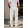 imageCOOFANDY Mens Casual Pants Waffle Knit Yoga Pants Lightweight Sweatpants Open Bottom Lounge TrousersWhite