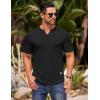imageCOOFANDY Mens Muscle TShirts VNeck Slim Fit Workout Shirt Short Sleeve Longline Gym Athletic Tee ShirtsAblack