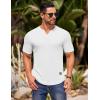 imageCOOFANDY Mens Muscle TShirts VNeck Slim Fit Workout Shirt Short Sleeve Longline Gym Athletic Tee ShirtsAwhite
