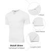 imageCOOFANDY Mens Muscle TShirts VNeck Slim Fit Workout Shirt Short Sleeve Longline Gym Athletic Tee ShirtsAwhite
