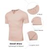 imageCOOFANDY Mens Muscle TShirts VNeck Slim Fit Workout Shirt Short Sleeve Longline Gym Athletic Tee ShirtsBeige