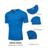 imageCOOFANDY Mens Muscle TShirts VNeck Slim Fit Workout Shirt Short Sleeve Longline Gym Athletic Tee ShirtsBlue