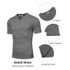 imageCOOFANDY Mens Muscle TShirts VNeck Slim Fit Workout Shirt Short Sleeve Longline Gym Athletic Tee ShirtsGrey