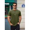 imageCOOFANDY Mens T Shirts Casual Short Sleeve Cotton Tee Shirts Hipster Hip Hop Longline TShirt Basic Summer TopsOne Piece Army Green