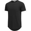 imageCOOFANDY Mens T Shirts Casual Short Sleeve Cotton Tee Shirts Hipster Hip Hop Longline TShirt Basic Summer TopsOne Piece Black
