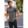 imageCOOFANDY Mens T Shirts Casual Short Sleeve Cotton Tee Shirts Hipster Hip Hop Longline TShirt Basic Summer TopsOne Piece Grey