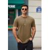 imageCOOFANDY Mens T Shirts Casual Short Sleeve Cotton Tee Shirts Hipster Hip Hop Longline TShirt Basic Summer TopsOne Piece Khaki