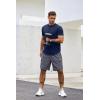 imageCOOFANDY Mens T Shirts Casual Short Sleeve Cotton Tee Shirts Hipster Hip Hop Longline TShirt Basic Summer TopsOne Piece Navy Blue