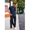 imageCOOFANDY Mens T Shirts Casual Short Sleeve Cotton Tee Shirts Hipster Hip Hop Longline TShirt Basic Summer TopsOne Piece Navy Blue