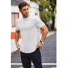 imageCOOFANDY Mens T Shirts Casual Short Sleeve Cotton Tee Shirts Hipster Hip Hop Longline TShirt Basic Summer TopsOne Piece White