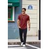imageCOOFANDY Mens T Shirts Casual Short Sleeve Cotton Tee Shirts Hipster Hip Hop Longline TShirt Basic Summer TopsOne Piece Wine Red