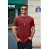 imageCOOFANDY Mens T Shirts Casual Short Sleeve Cotton Tee Shirts Hipster Hip Hop Longline TShirt Basic Summer TopsOne Piece Wine Red