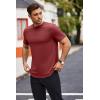imageCOOFANDY Mens T Shirts Casual Short Sleeve Cotton Tee Shirts Hipster Hip Hop Longline TShirt Basic Summer TopsOne Piece Wine Red