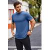 imageCOOFANDY Mens T Shirts Casual Short Sleeve Cotton Tee Shirts Hipster Hip Hop Longline TShirt Basic Summer TopsTwo Pack Black  Blue