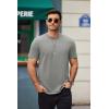imageCOOFANDY Mens T Shirts Casual Short Sleeve Cotton Tee Shirts Hipster Hip Hop Longline TShirt Basic Summer TopsTwo Pack Black  Light Grey