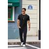 imageCOOFANDY Mens T Shirts Casual Short Sleeve Cotton Tee Shirts Hipster Hip Hop Longline TShirt Basic Summer TopsTwo Pack Black  Light Khaki