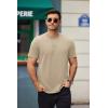 imageCOOFANDY Mens T Shirts Casual Short Sleeve Cotton Tee Shirts Hipster Hip Hop Longline TShirt Basic Summer TopsTwo Pack Black  Light Khaki