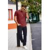 imageCOOFANDY Mens T Shirts Casual Short Sleeve Cotton Tee Shirts Hipster Hip Hop Longline TShirt Basic Summer TopsTwo Pack Black  Wine Red