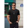 imageCOOFANDY Mens T Shirts Casual Short Sleeve Cotton Tee Shirts Hipster Hip Hop Longline TShirt Basic Summer TopsTwo Pack Black  Wine Red
